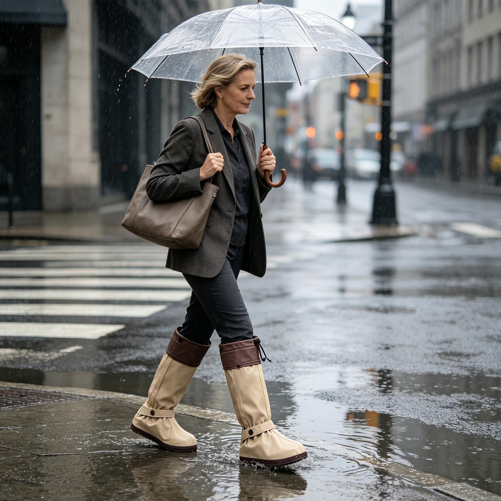 Rain Shoe Covers Reusable Fold - đánh giá và giá Cycling Commute In Rain